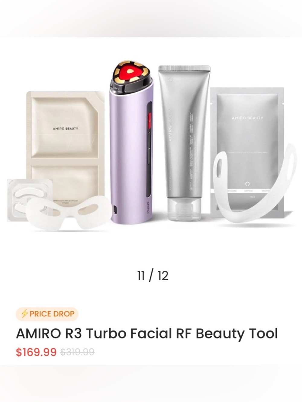 AMIRO R3 Turbo Facial RF Beauty Tool - Lavender